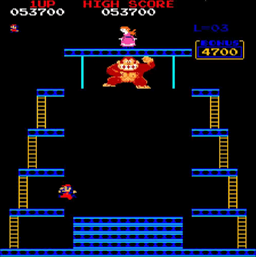 Donkey Kong Arcade Game Fall GIF