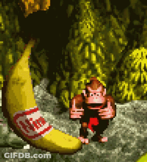 Donkey Kong Country Banana Win GIF