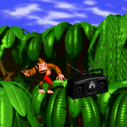 Donkey Kong Country Boombox Intro GIF