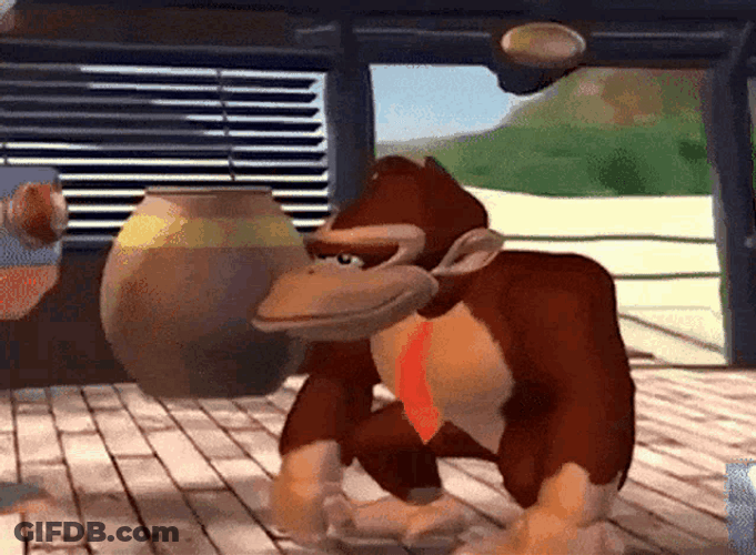 Donkey Kong Country Face Zoom GIF