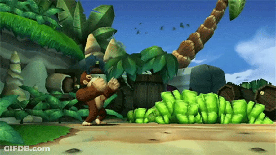 Donkey Kong Country Returns Pounding GIF