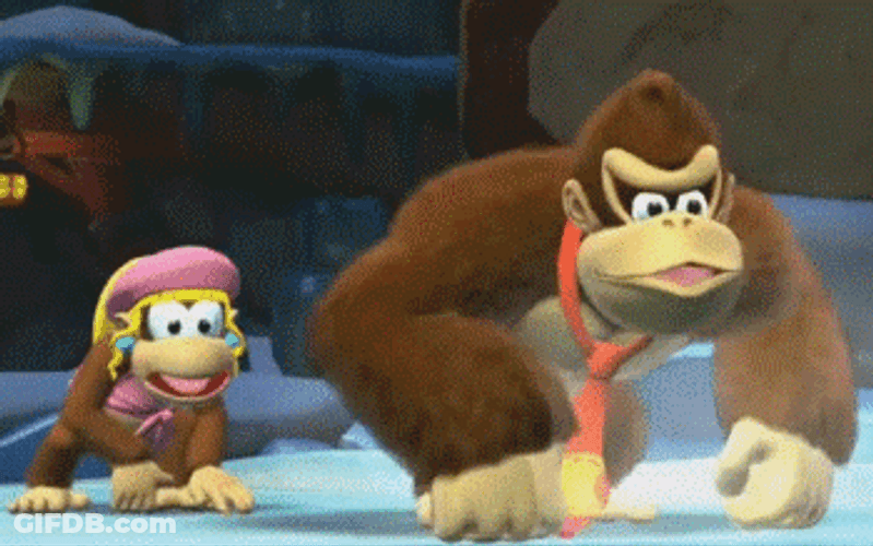 Donkey Kong Dixie Tropical Freeze GIF