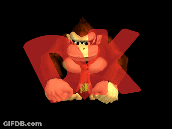 Donkey Kong DK Cartoon Art GIF