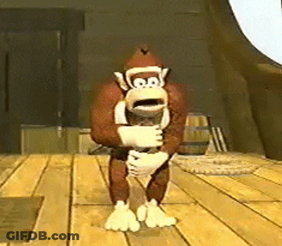 Donkey Kong Funny Dance Ta-Da GIF