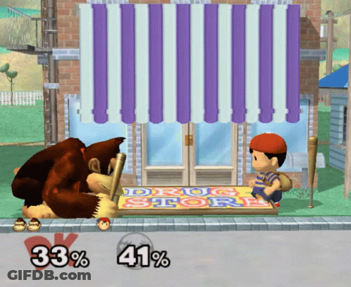 Donkey Kong Is Playing A Video Game With A Percentage Of 33% GIF
