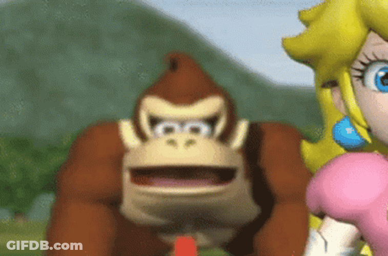 Donkey Kong Laugh Mario Party 4 GIF