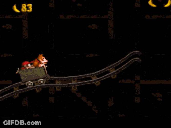 Donkey Kong Mine Cart Level GIF
