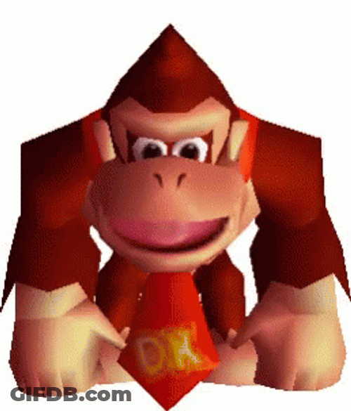 Donkey Kong Panting Game Sticker GIF