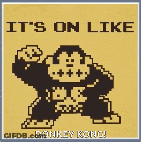 Donkey Kong Pixel Art It's On Like Donkey Kong GIF