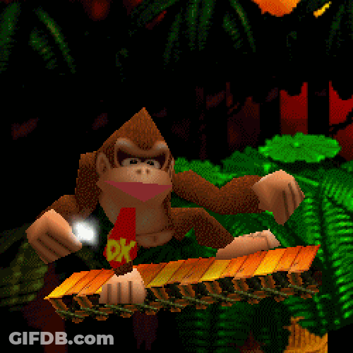 Donkey Kong Rolling Punch SSB4 GIF