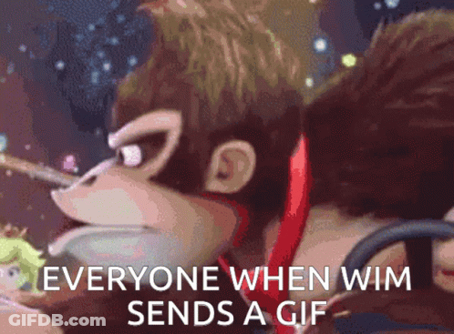 Donkey Kong Saying Everyone When Wim Sends GIF