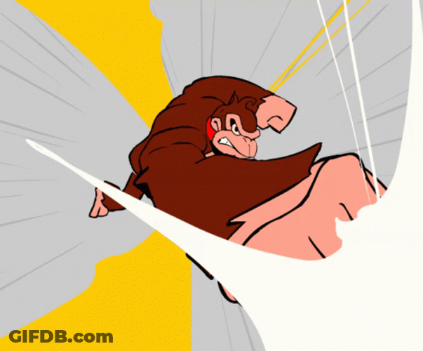 Donkey Kong Smash Cartoon Art GIF