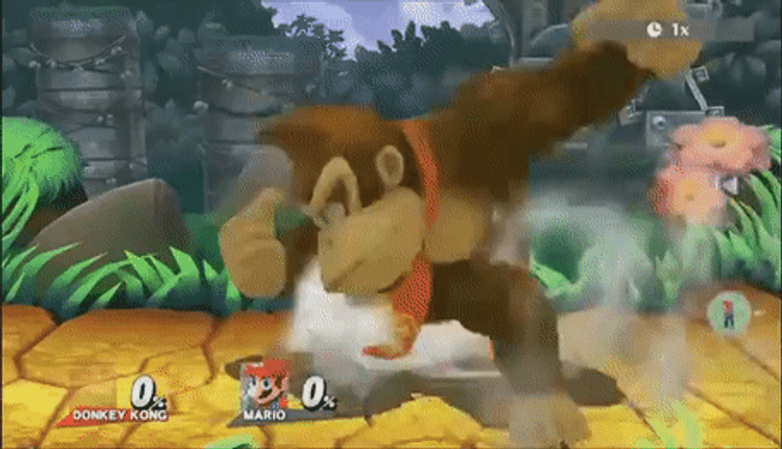 Donkey Kong Vs Mario Smash Bros GIF