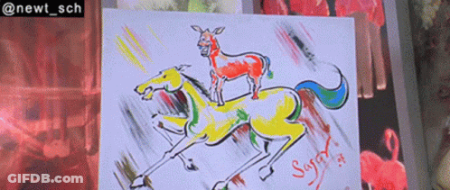 Donkey On Top Of Horse With Saraj GIF