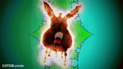 Donkey Painting With Open Mouth GIF