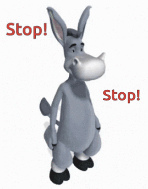 Donkey Shouting Stop GIF