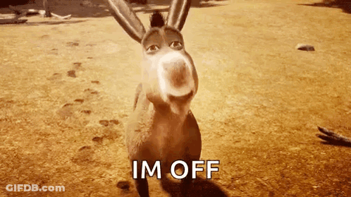 Donkey Standing On Dirt Field With Im Off GIF