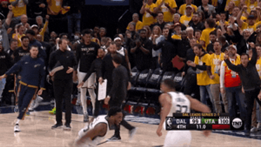 Donovan Mitchell Chest Bump Jazz GIF