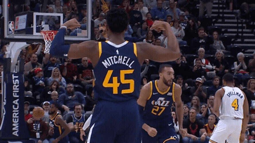 Donovan Mitchell Jazz Celebration GIF