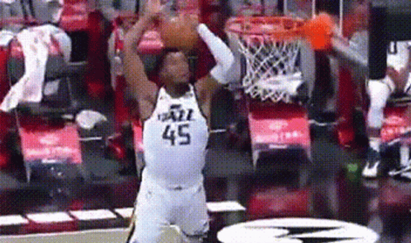 Donovan Mitchell Jazz Hang Swing GIF