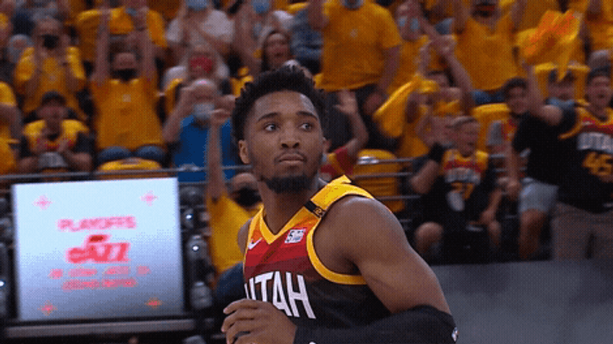 Donovan Mitchell Jazz Running GIF
