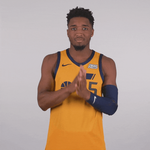 Donovan Mitchell Waiting Hands GIF