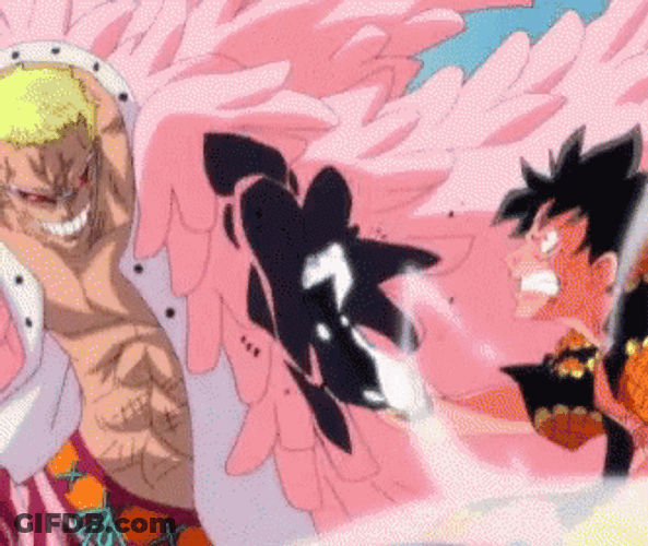Donquixote Doflamingo And Luffy Fighting GIF