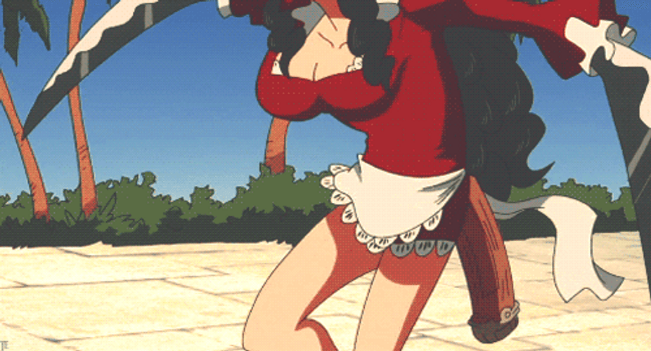Donquixote Doflamingo Dodging Lady's Blade Attack GIF
