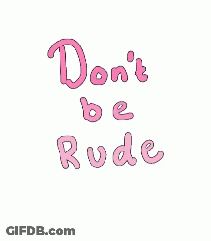 Dont Be Rude Words With Stars GIF