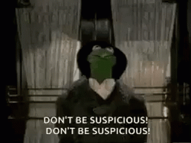 Dont Be Suspicious Undercover Kermit The Frog GIF
