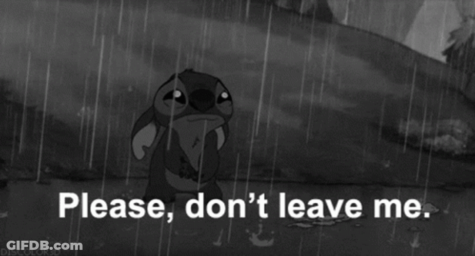 Dont Go Crying Stitch Disney GIF