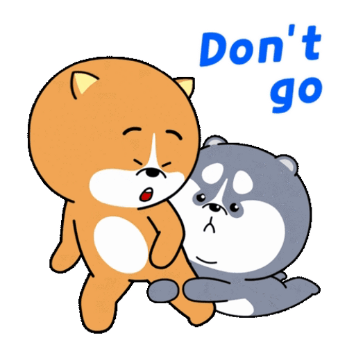 Dont Go Cute Cartoon Bears GIF