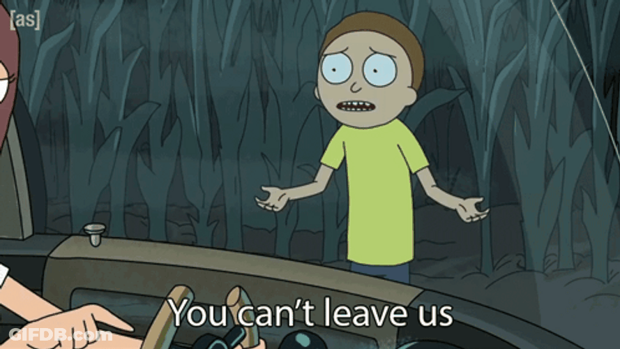 Dont Go Morty Smith Rick And Morty GIF