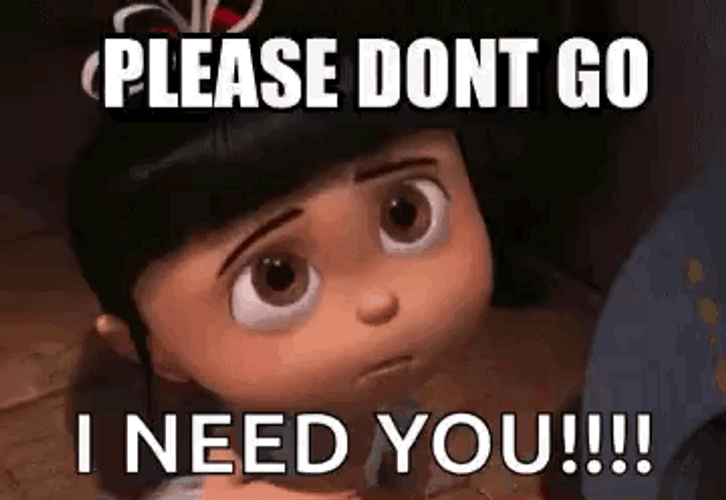 Dont Leave Me Agnes Despicable Me GIF