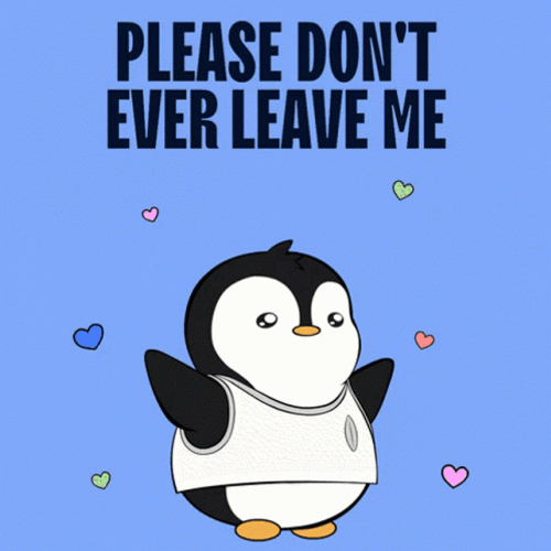 Dont Leave Me Pudgy Penguin GIF