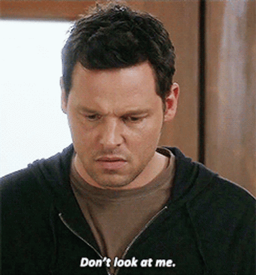 Dont Look At Me Alex Karev Grey's Anatomy GIF