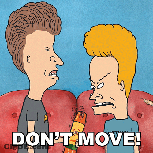 Dont Move Beavis And Butt Head GIF