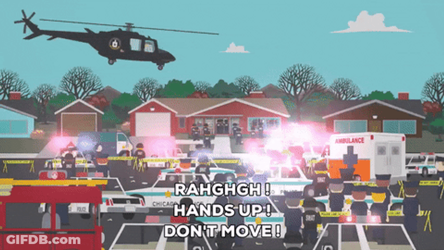 Dont Move Chopper Flying Above GIF