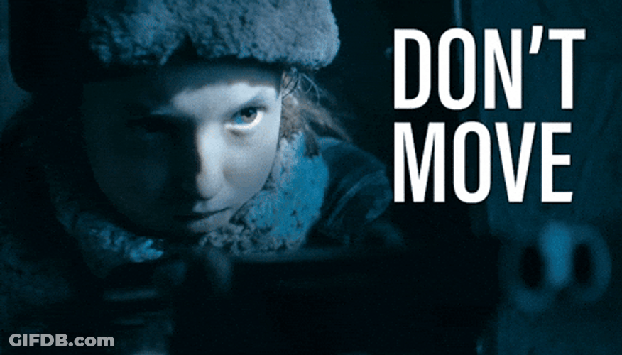 Dont Move Sassy Girl Pointing Gun GIF