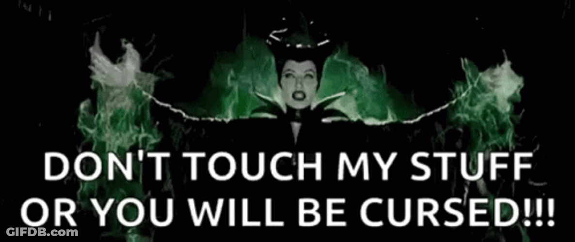 Dont Touch Me Or You Will Be Cursed GIF