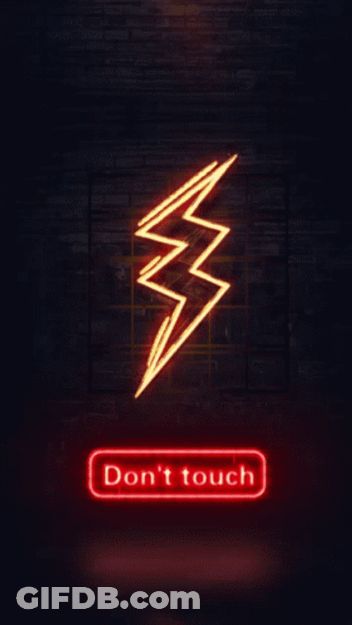 Dont Touch Me Signage GIF