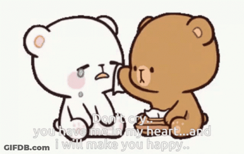 Dont Worry Be Happy Crying Bear GIF