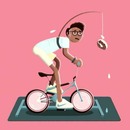 Donut Cycle Work Out Animation GIF