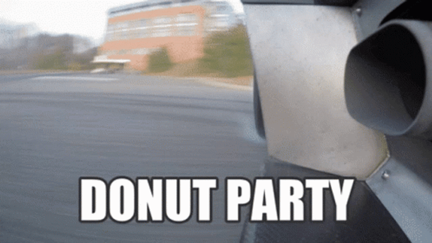 Donut Party Car Burnout GIF
