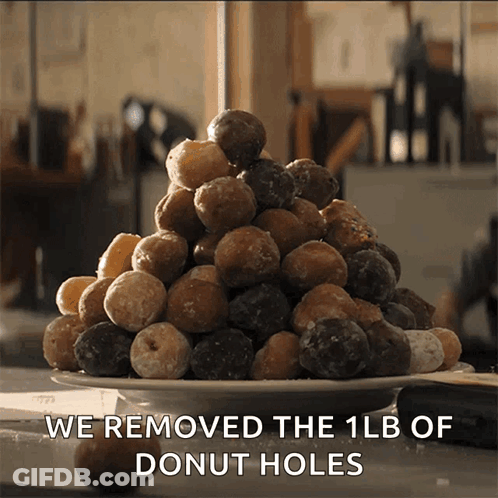Donut Stack We Removed The 1Lb Of Donut Holes GIF