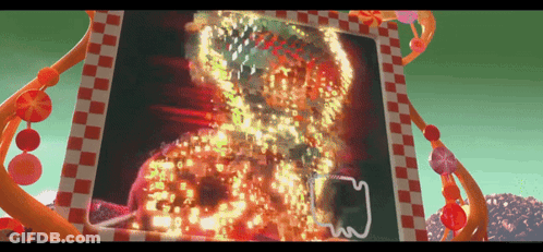 Donut With Checkered Frame GIF