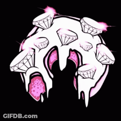 Donut With Diamonds Dripping GIF
