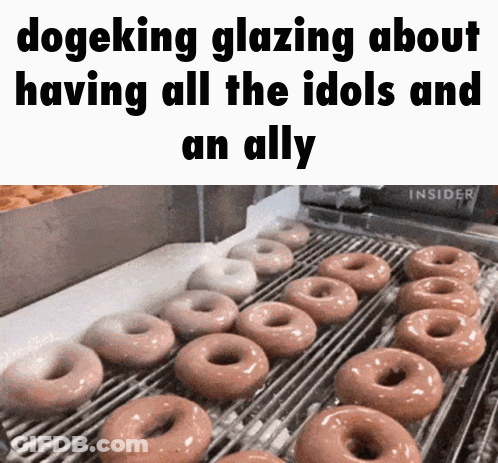 Donuts On Conveyor Belt Dogeking Glazing All Idols GIF