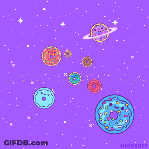 Donuts Planets In Universe GIF