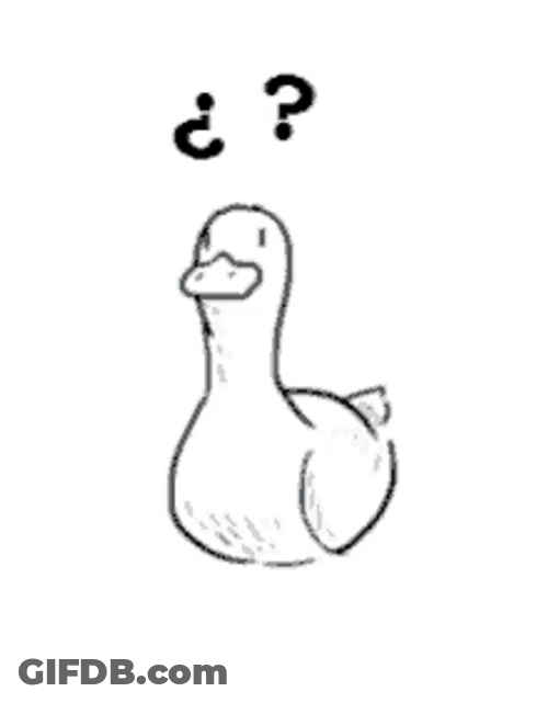 Doodle Duck Question Mark GIF